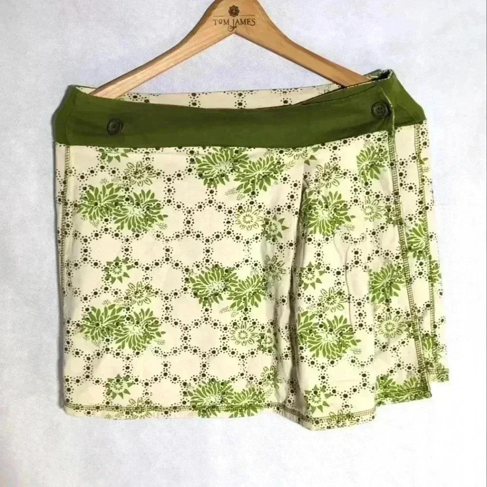 Element Green and Cream Mini Skirt
